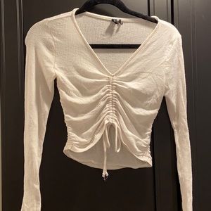 Out From Under ruched front cropped long sleeve